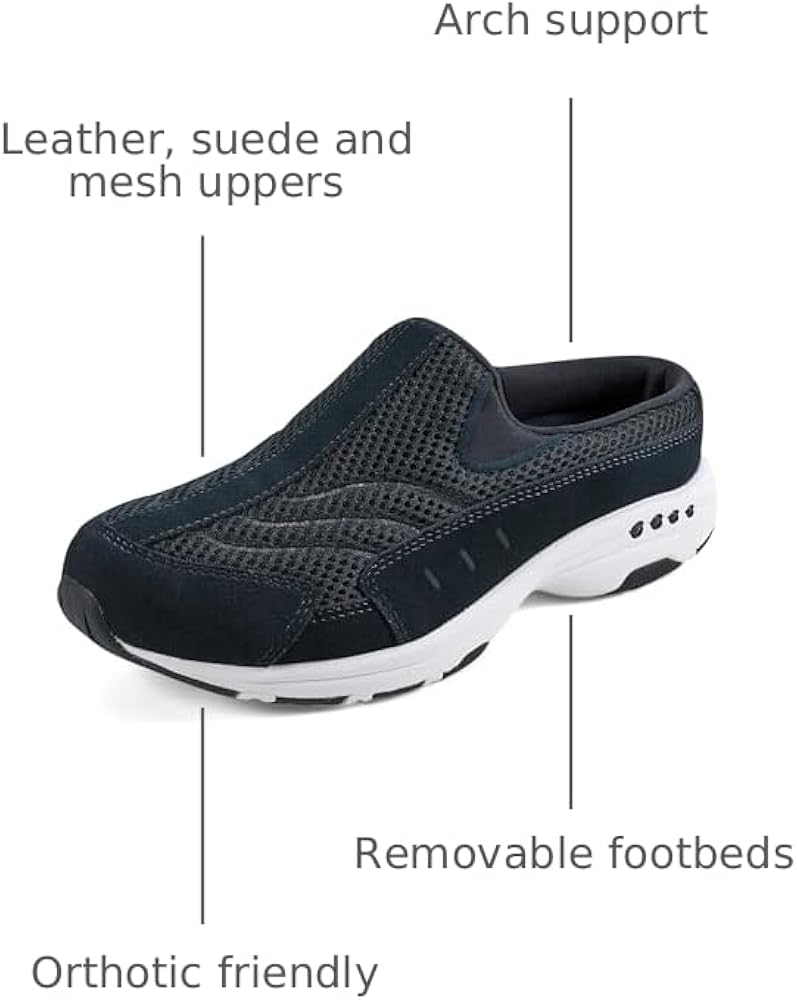 Amazon.com | Easy Spirit womens Traveltime Mule, Blue 461, 5 US